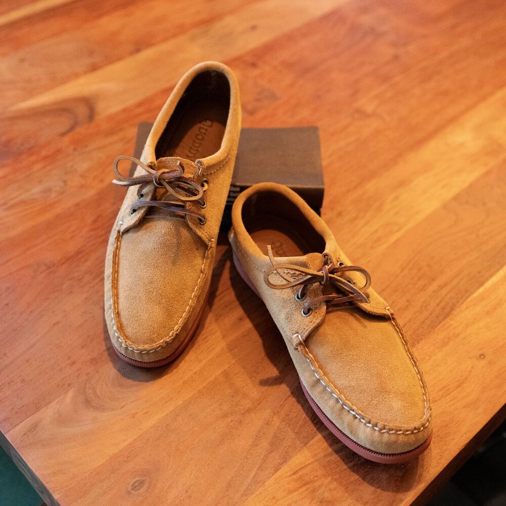 Quoddy Blucher Shoe: Toast Suede, Size 9.5, Never Worn